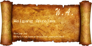 Weigang Anzelma névjegykártya